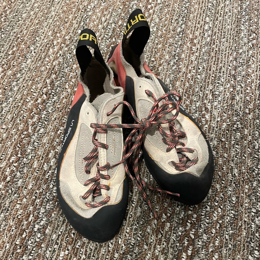 La Sportiva Women's Pink, Gray, Black Climbing Shoes - Picture 7 of 7